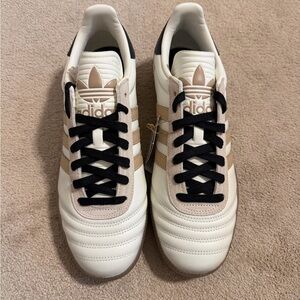 Adidas Men's Beige and Black Sneakers